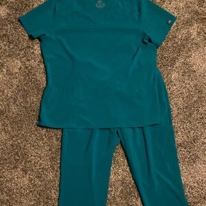 Dickies teal scrub set